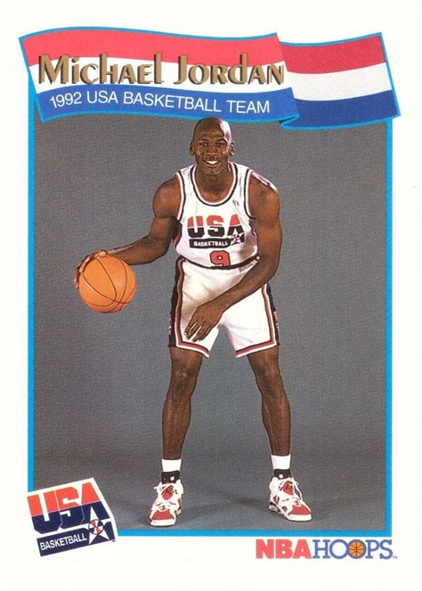 1991 92 Nba Hoops 55 Michael Jordan Team Usa Olympic
