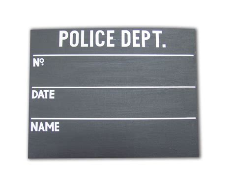 Police Mugshot Board 034 X 026 First Scene Nzs Largest Prop And Costume Hire Company