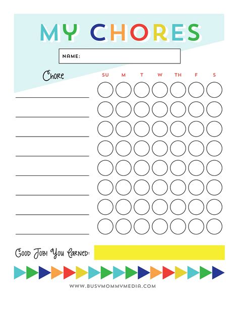 Paper Paper And Party Supplies Kids Chores Chart Adults Chore Chart