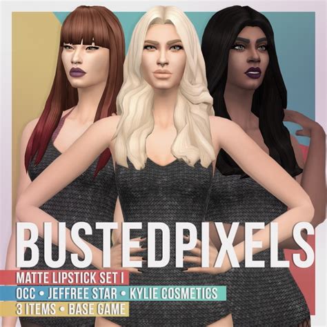 Matte Lipstick Set I At Busted Pixels Sims 4 Updates