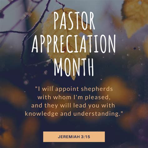 October Is Pastor Appreciation Month Jenkins Church