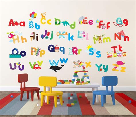 Alphabet Wall Decals For Kids Rooms Home Decor Kids Room Alphabet