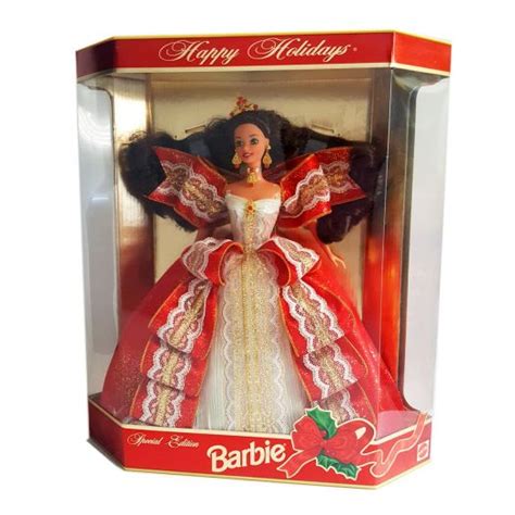 1997 Happy Holidays Barbie Doll Special Edition 10th Anniversary Brunette Nokomis Bookstore