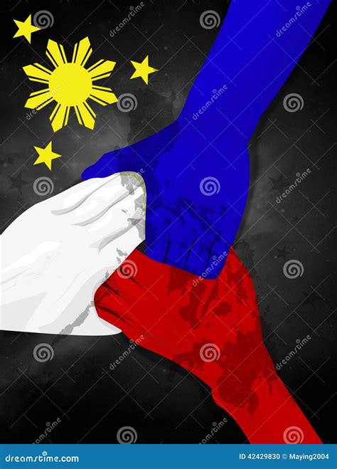 Philippine Hands Flag Unity Help Stock Photo Image 42429830