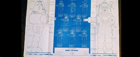 Original Robby The Robot Blueprint Spec Poster 1978 35 X 23 Forbidden
