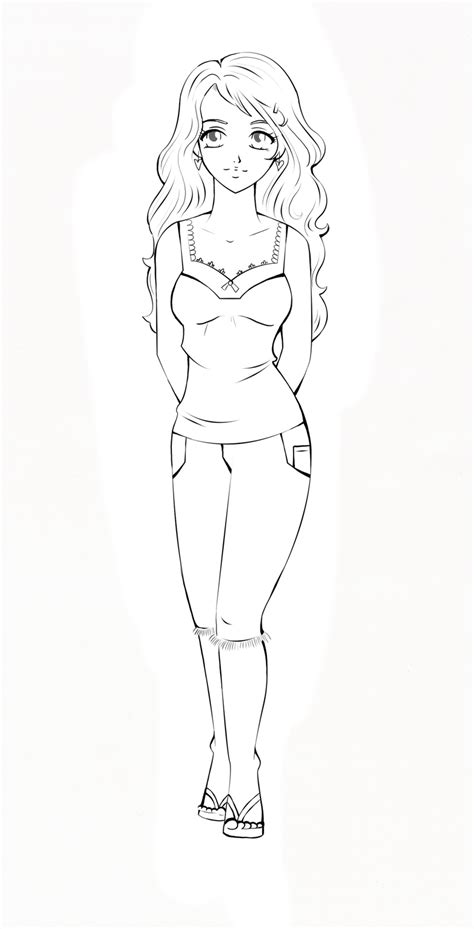 Drawings Of Girls Full Body Cartoon How To Draw Anime Girl Full Body