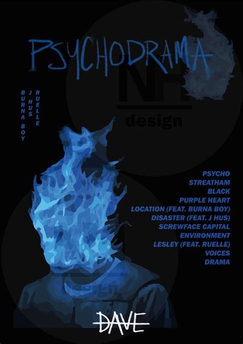 Dave Psychodrama Poster Illustration Poster Cover Art Home Etsy
