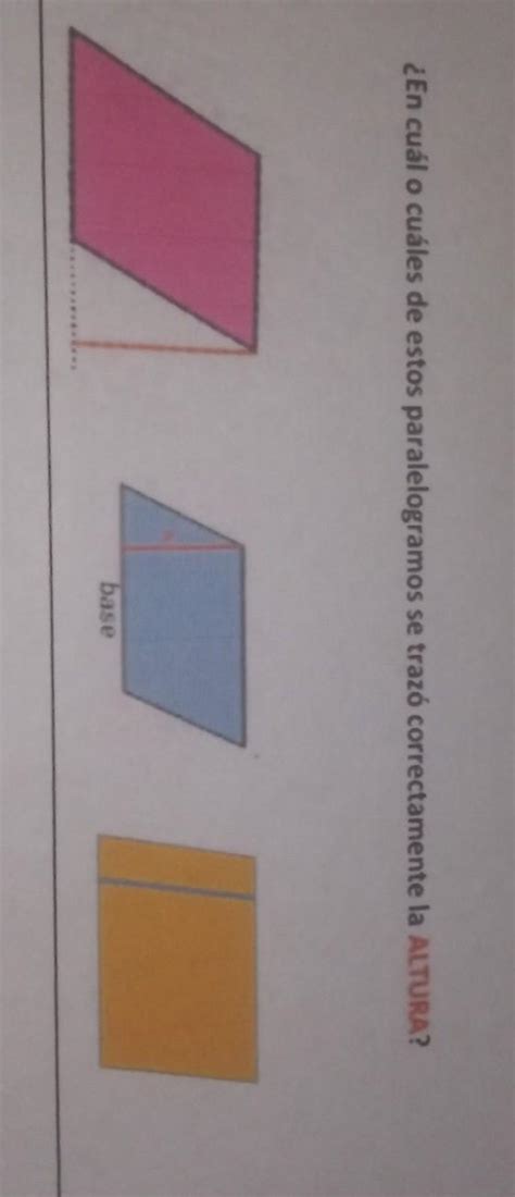 En Cu L O Cuales De Estos Paralelogramos Se Trazo Correctamente La