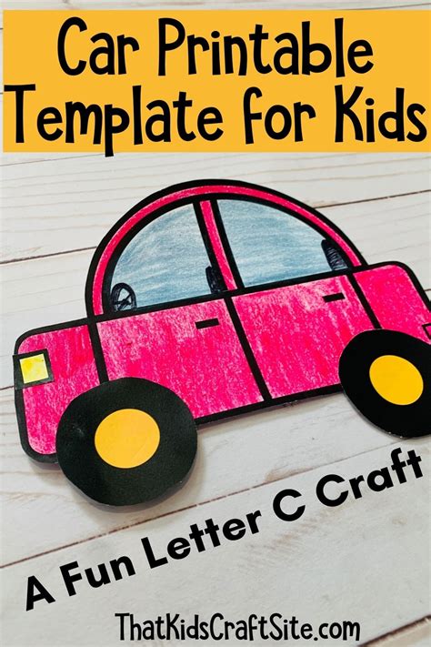 Free Car Printable Craft For Kids That Kids Craft Site