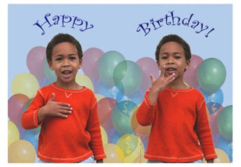 Happy Birthday In Asl Boy Greeting Card Etsy