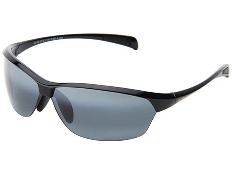 Maui Jim Hot Sands Plastic Frame Sport Sunglasses Gloss Blackneutral Grey Sunglasses Maui
