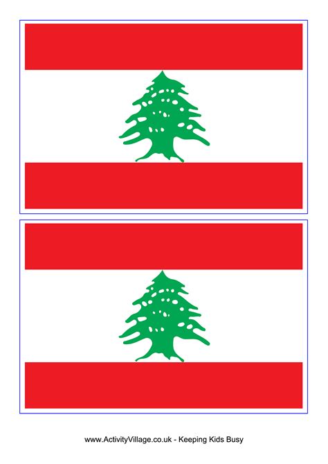 Lebanon Flag - Free Printable Lebanon Flag | Lebanon flag, Flag template, Flag printable