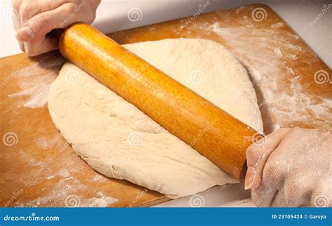 Rolling The Dough Stock Photo Image Of Home Pastry 23105424