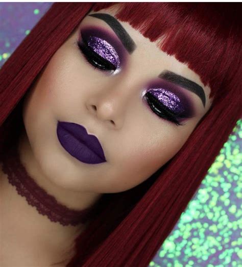 Sleek Purple Makeup Look Purple Makeup Looks Eye Makeup Makeup