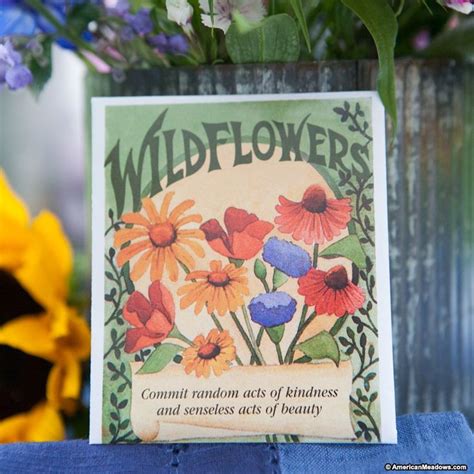 Favor Sized Wildflower Mix Seed Packet Flower Seeds Packets Seed