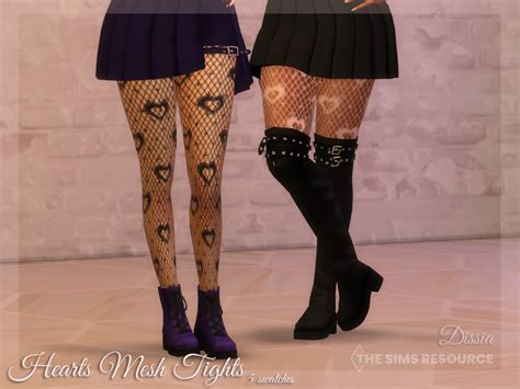 Dissias Hearts Mesh Tights Sims 4 Clothing Sims 4 Mods Clothes Sims 4