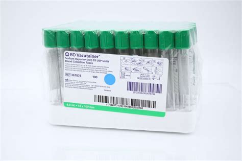 Bd Bd Vacutainer Sodium Heparin Nh Usp Units Blood Collection Tube Esutures