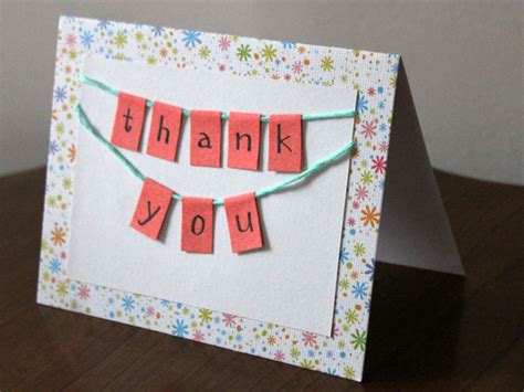 How To Make A Little Bunting Thank You Card Loulou Downtown