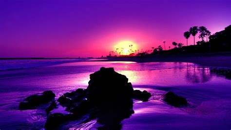 Purple Sunrise Hd Desktop Wallpaper Widescreen High Definition
