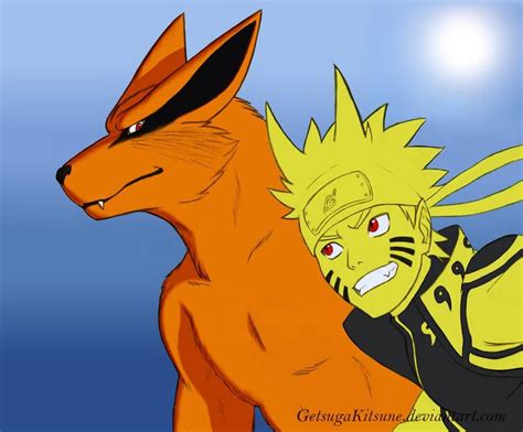 Naruto And Kurama By Getsugakitsune On Deviantart Chibi Naruto