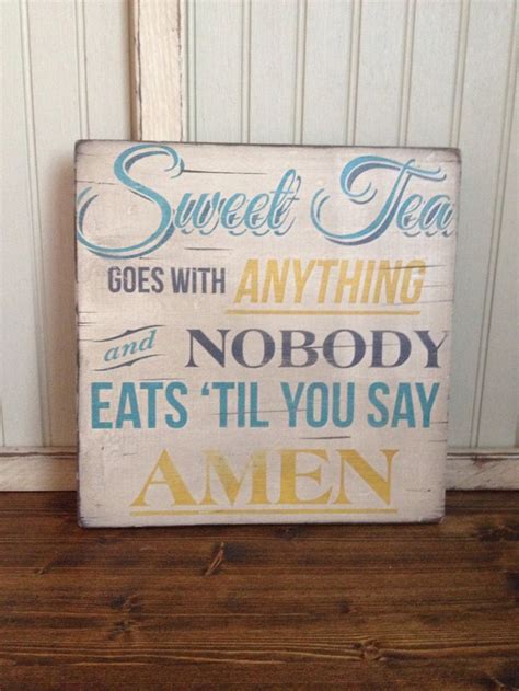 Wooden Sign Quotes Southern Sweet Tea Rustic By