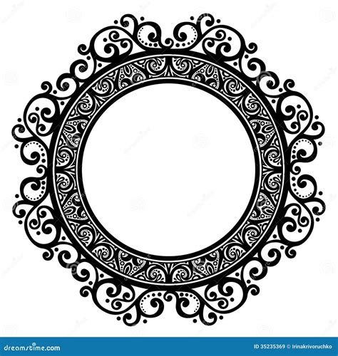 Decorative Round Frame Stock Vector Illustration Of Card 35235369
