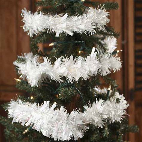 I also hope you will be inspired as i was to use only what. White Iridescent Tinsel Garland - 6 Feet - Christmas ...