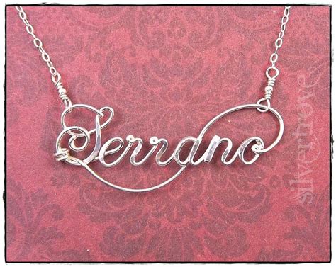 Sterling Silver Name Necklace Personalized Necklace Custom Etsy
