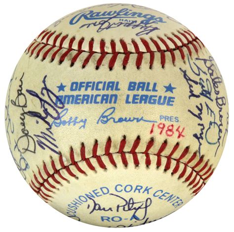Lot Detail 1984 Detroit Tigers Team Signed Oal Brown Baseball World