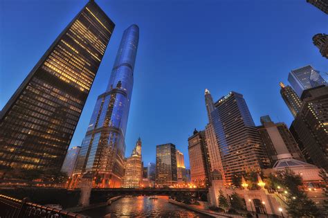3000x1996 Building City Chicago Lights Wallpaper Coolwallpapersme