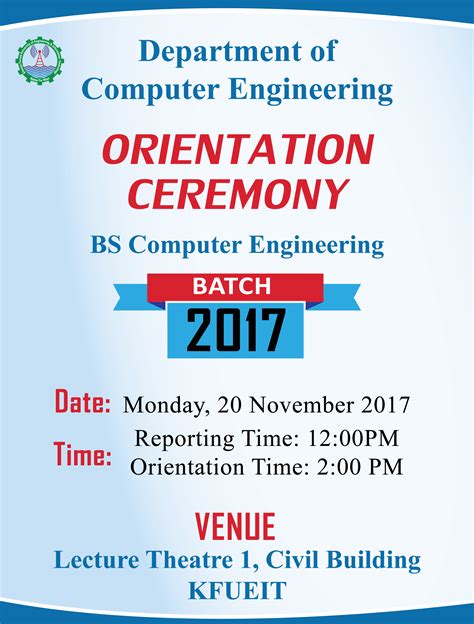 Orientation Ceremony Bs Computer Engineering Fall 2017