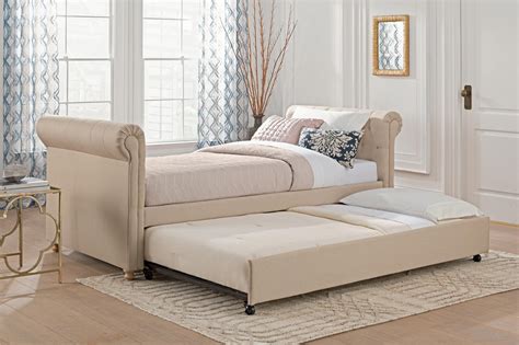 If you're using it as a bench, it'll work perfectly in a vestibule or mud room. DHP Furniture | Sophia Upholstered Daybed and Trundle