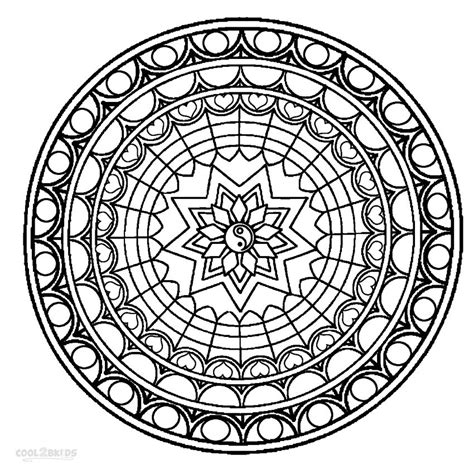 Mandalas are commonly used as an aid to meditation and as an advanced anti stress therapy. Printable Mandala Coloring Pages For Kids