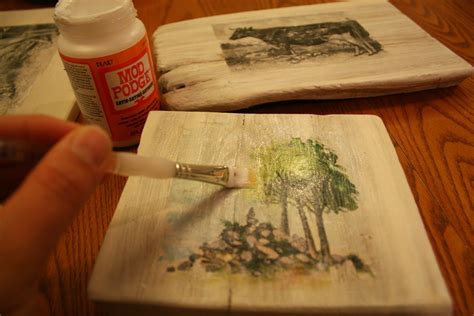 Mod Podge Pictures On Wood The Ever Cool Gel Image Transfer Technique