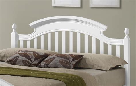 White Wooden Arched Headboard Bed Frame In 3ft Single4ft6 Double5ft King Ebay