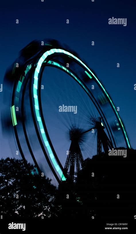 The Prater Ferris Wheel In Motion Stock Photo Alamy