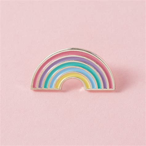 Pastel Rainbow Enamel Pin Circle Of Stitches