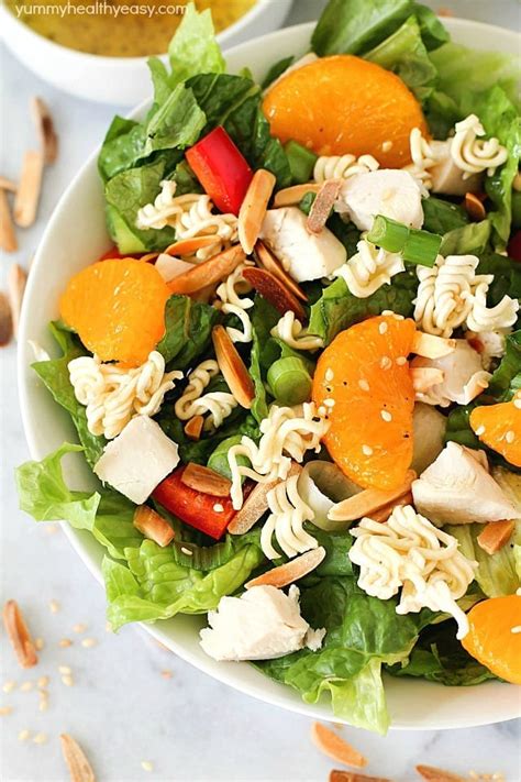 The dressing was full of flavor and good for summer time salad. Chinese Chicken Salad with Easy Homemade Dressing - Yummy Healthy Easy