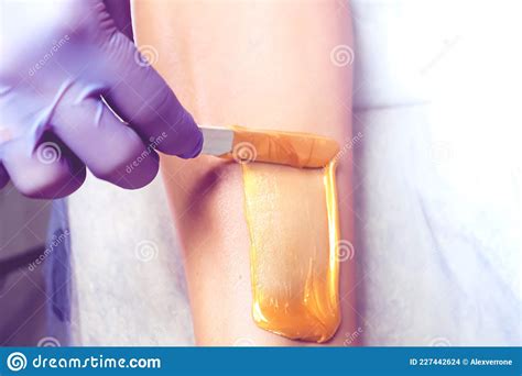 Hair Removal With Wax Shugaring Wax Depilation Stock Photo Image Of