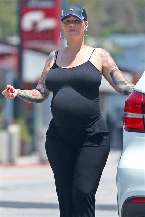 Now you see it, now you don't?? Pregnant AMBER ROSE Out in Studio City 06/24/2019 - HawtCelebs