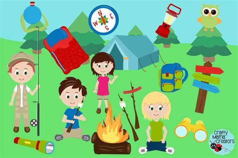 We offer you for free download top of camping clipart pictures. Camping Clipart, Summer Camp Clip Art, Camp Scrapbooking ...