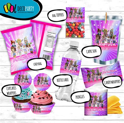 Roblox Girl Party Favors Girl Roblox Birthday Printables Etsy