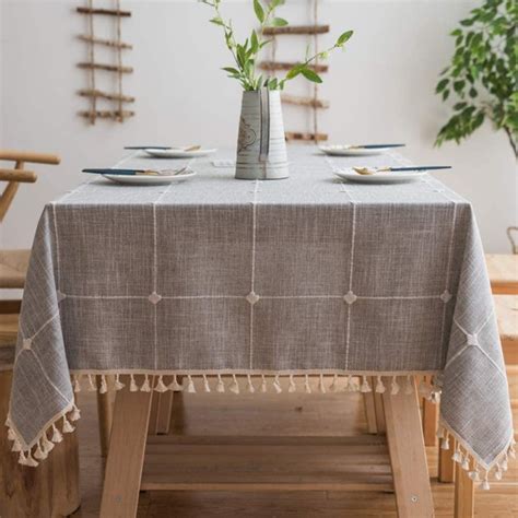 A white, for instance, makes for a classy feel. Meidong Linen Rectangle Tablecloth Table Cloth Heavy ...