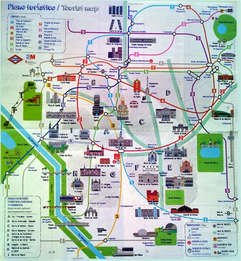 Madrid Touristic Map The Best Places In Spain