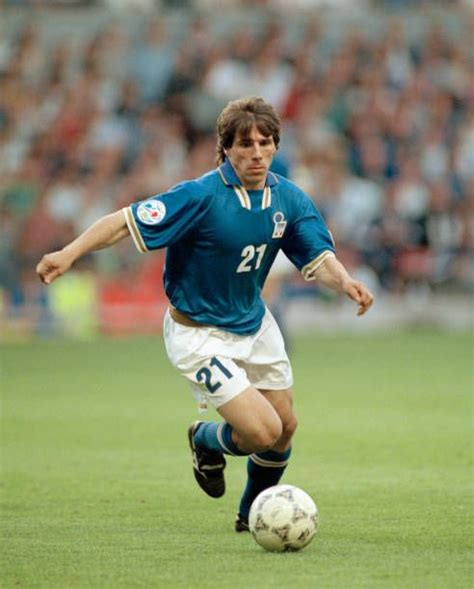 Gianfranco Zola Of Italy In Action At Euro ‘96 Gianfranco Zola