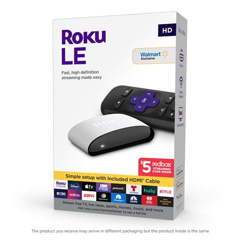 Roku Le Hd Streaming Media Player With High Speed Hdmi Cable And Simple