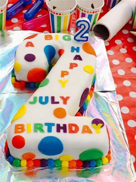 Rainbow Number 2 Birthday Cake 2 Birthday Cake Number 2 Party Ideas