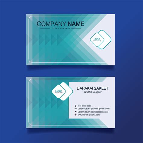 Name Card Modern Simple Business Card Template Vector Illustration