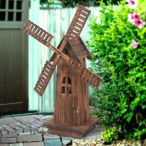 Decorative Wooden Dutch Windmills Outdoor Lawn Garden Patio Yard Decor