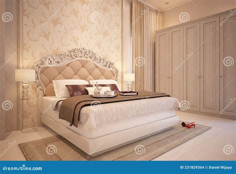 Classic Luxury Master Bedroom Interior Design Idea Stock Photo Image
